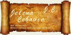 Jelena Ćebović vizit kartica